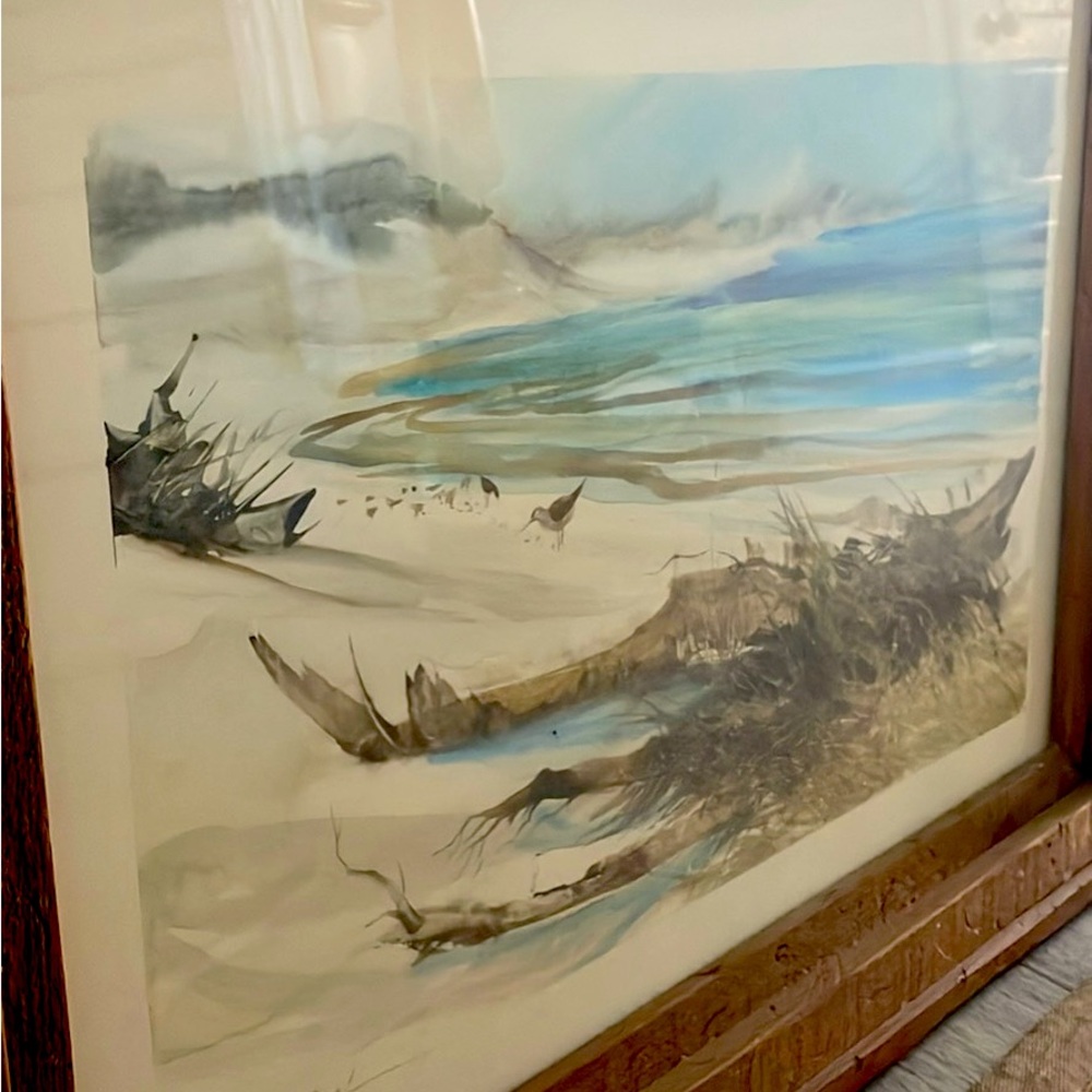 A Framed Seaside Water Color